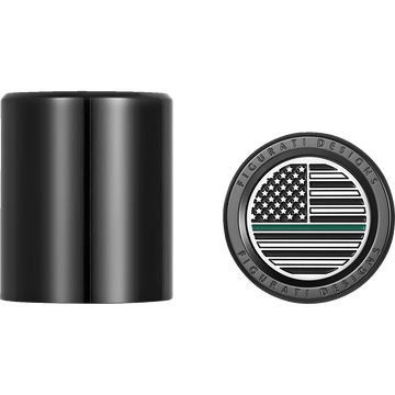 FIGURATI DESIGNS Docking Hardware Covers American Flag Green Line Short Black FD72DC2530BK