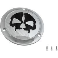 DRAG SPECIALTIES Split Skull Derby Cover Chrome 3-Hole