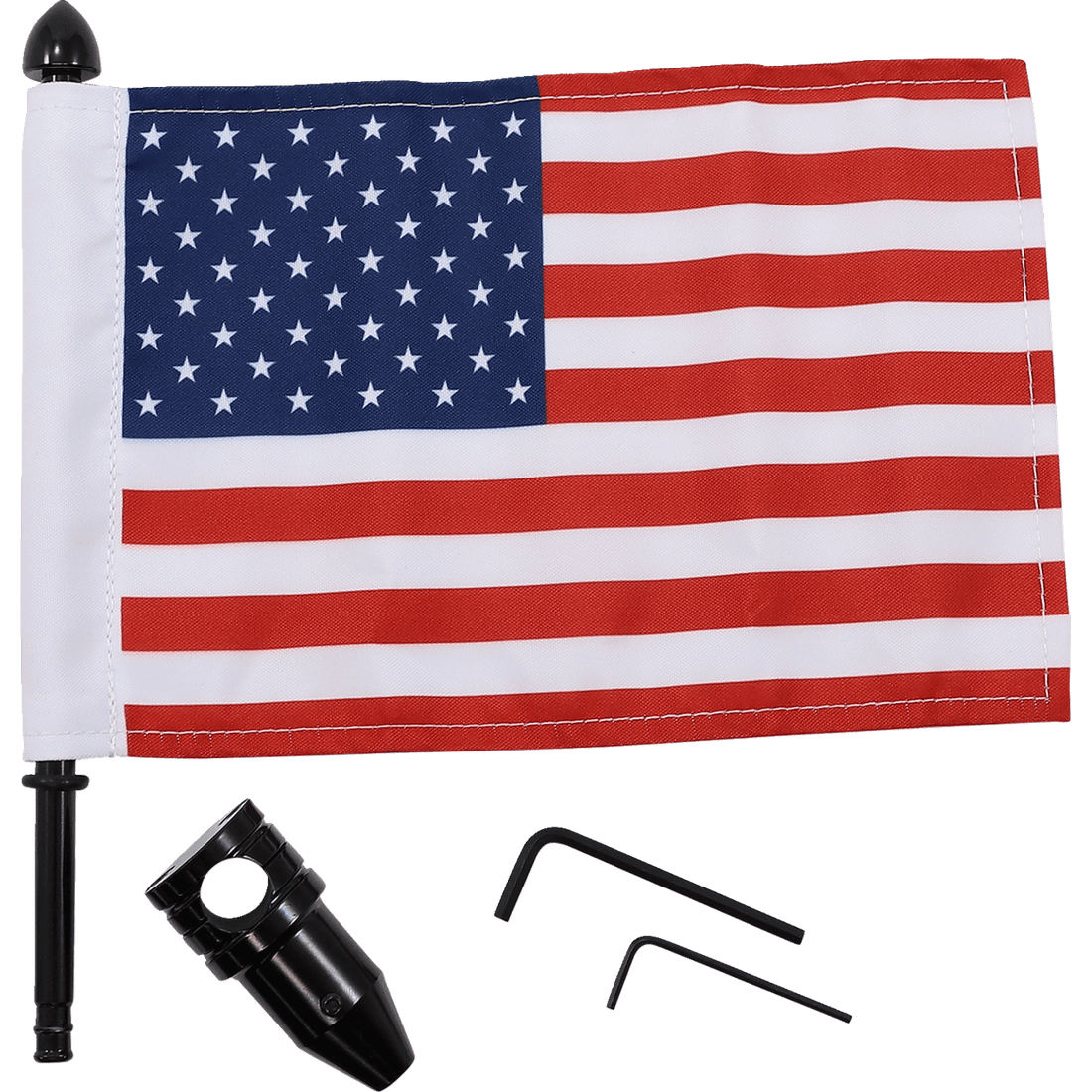 PRO PAD Luggage Rack Flag Mount 5/8" Round With 6" X 9" Flag BRFMFXD5