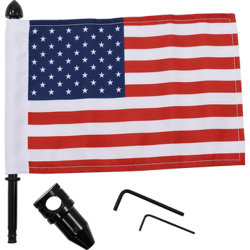 PRO PAD Luggage Rack Flag Mount 5/8" Round With 6" X 9" Flag BRFMFXD5