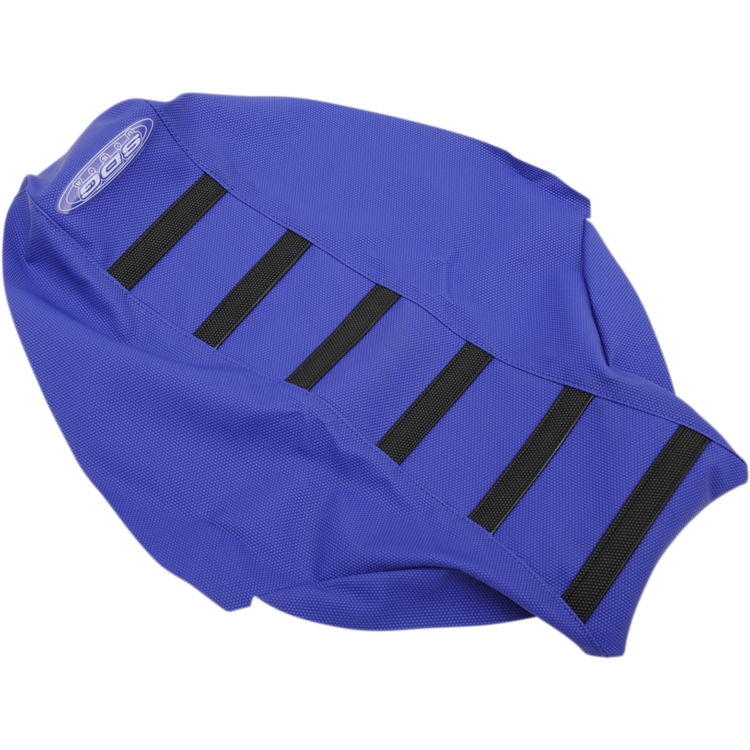 SDG 6-Ribbed Seat Cover Black Ribs/Blue Top/Blue Sides