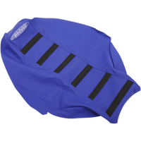 SDG 6-Ribbed Seat Cover Black Ribs/Blue Top/Blue Sides