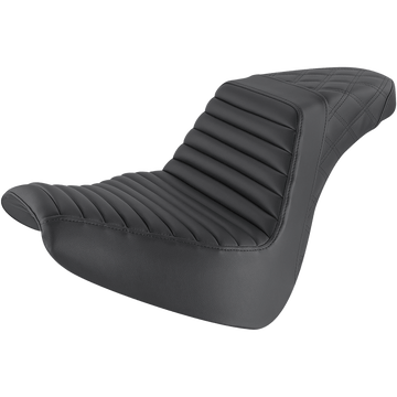 SADDLEMEN Step-Up Seat Front Tuck-n-Roll/Rear Lattice Stitch Black FXBR/S '18-'20 81831176