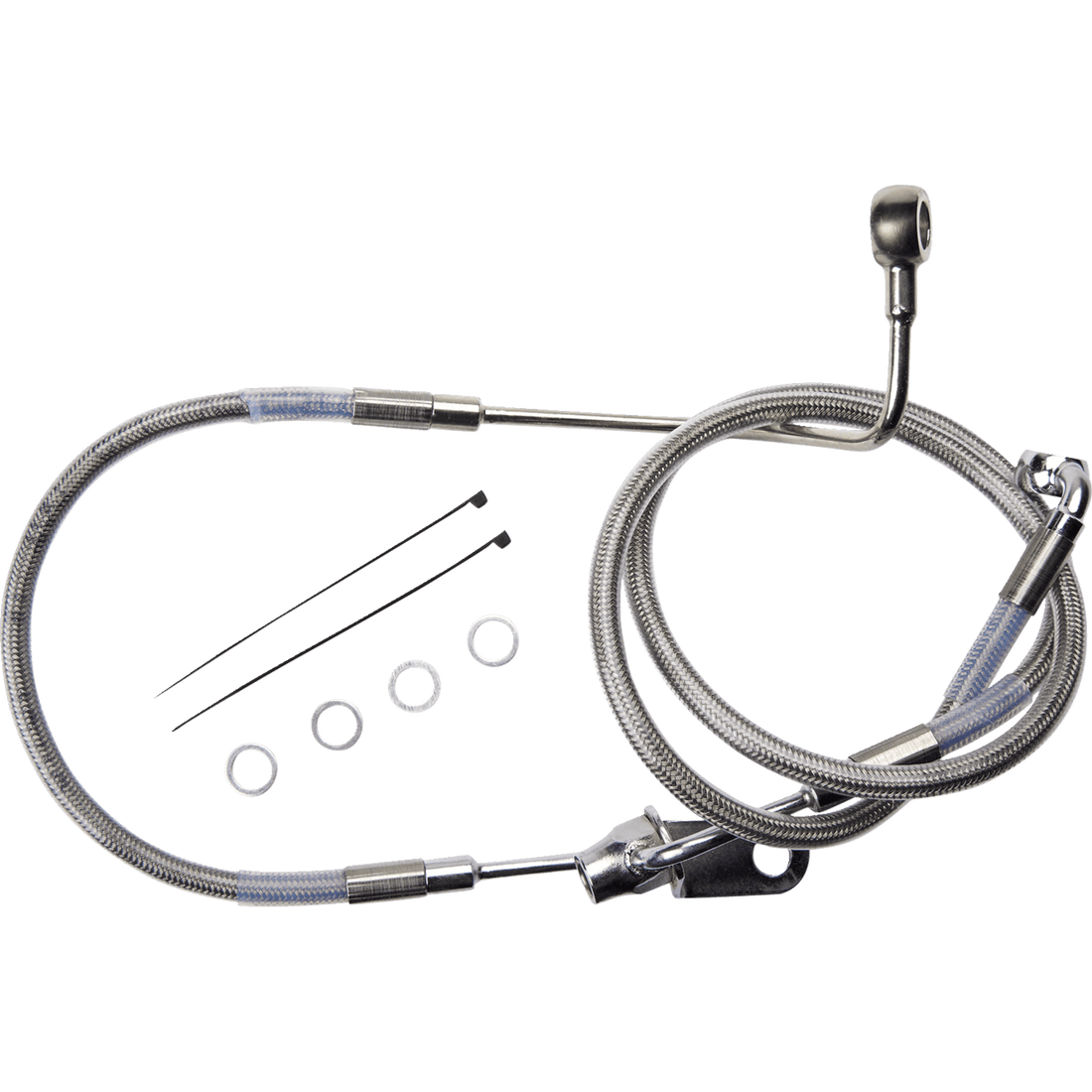 DRAG SPECIALTIES Brake Line Rear Non-ABS Stainless Steel