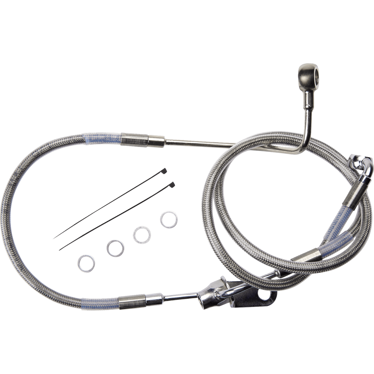 DRAG SPECIALTIES Brake Line Rear Non-ABS Stainless Steel