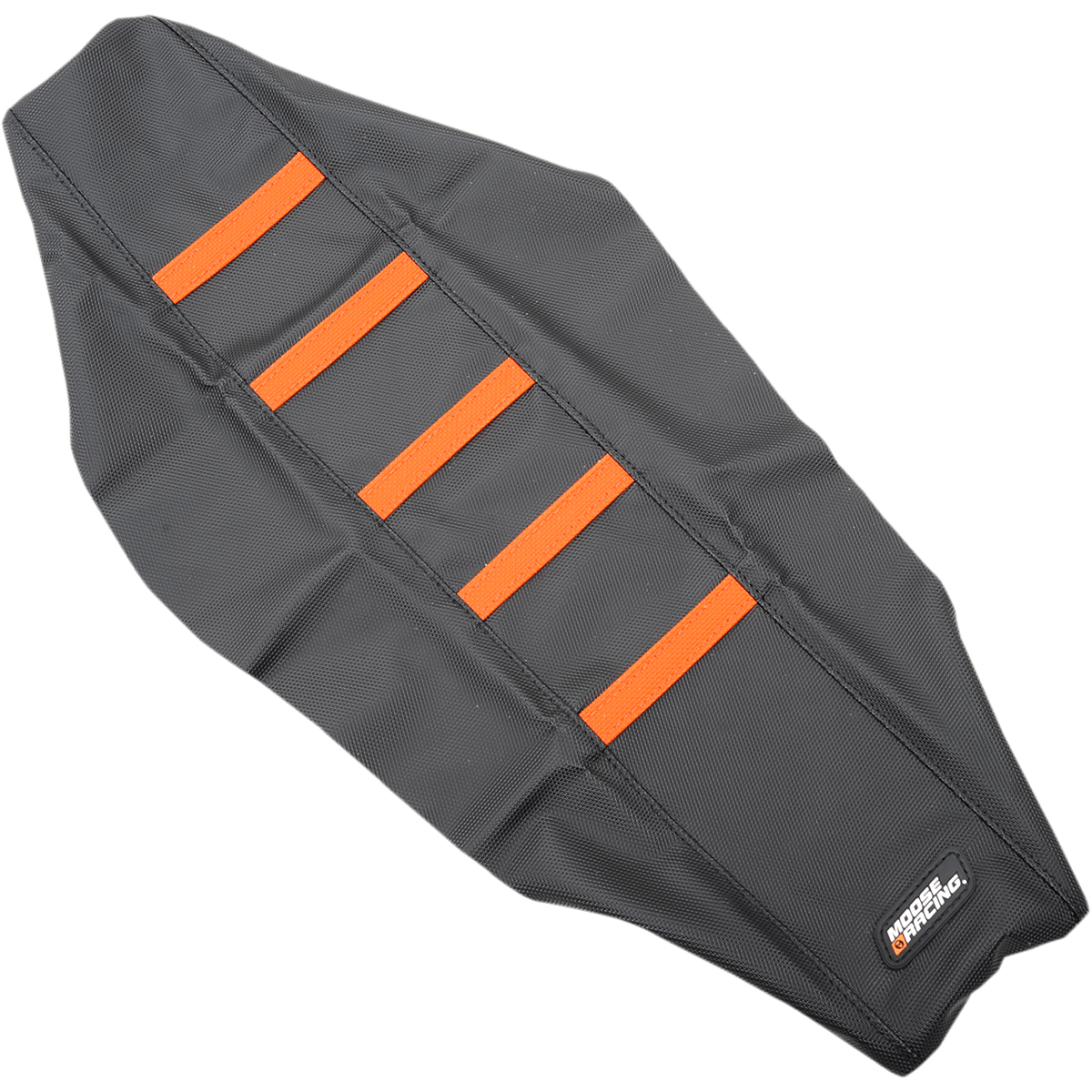 MOOSE RACING Ribbed Seat Cover Black Cover/Orange Ribs KTM