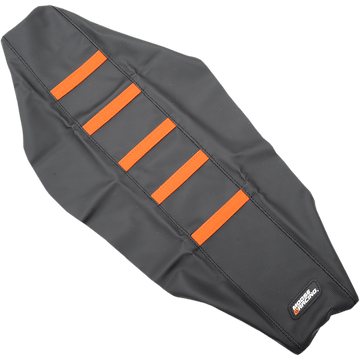 MOOSE RACING Ribbed Seat Cover Black Cover/Orange Ribs KTM