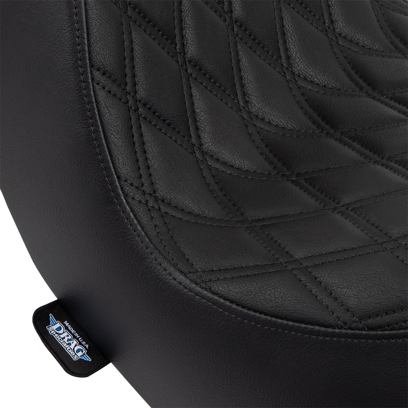 DRAG SPECIALTIES Predator III Seat Double Diamond Black w/ Black Stitching FL/FX '18-'22