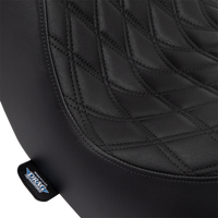 DRAG SPECIALTIES Predator III Seat Double Diamond Black w/ Black Stitching FL/FX '18-'22