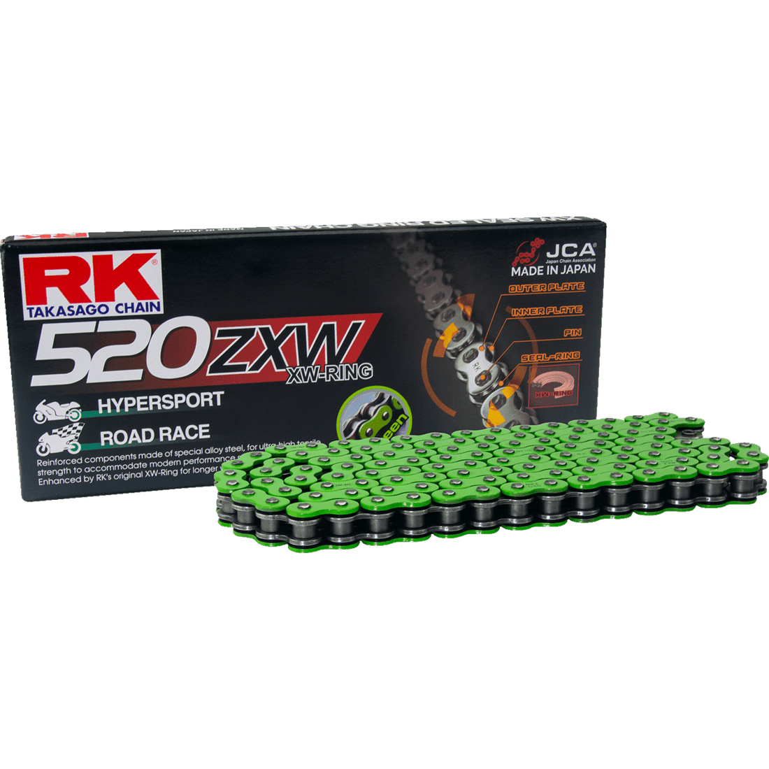 RK 520 ZXW Drive Chain 120 Links Green MM520ZXW120