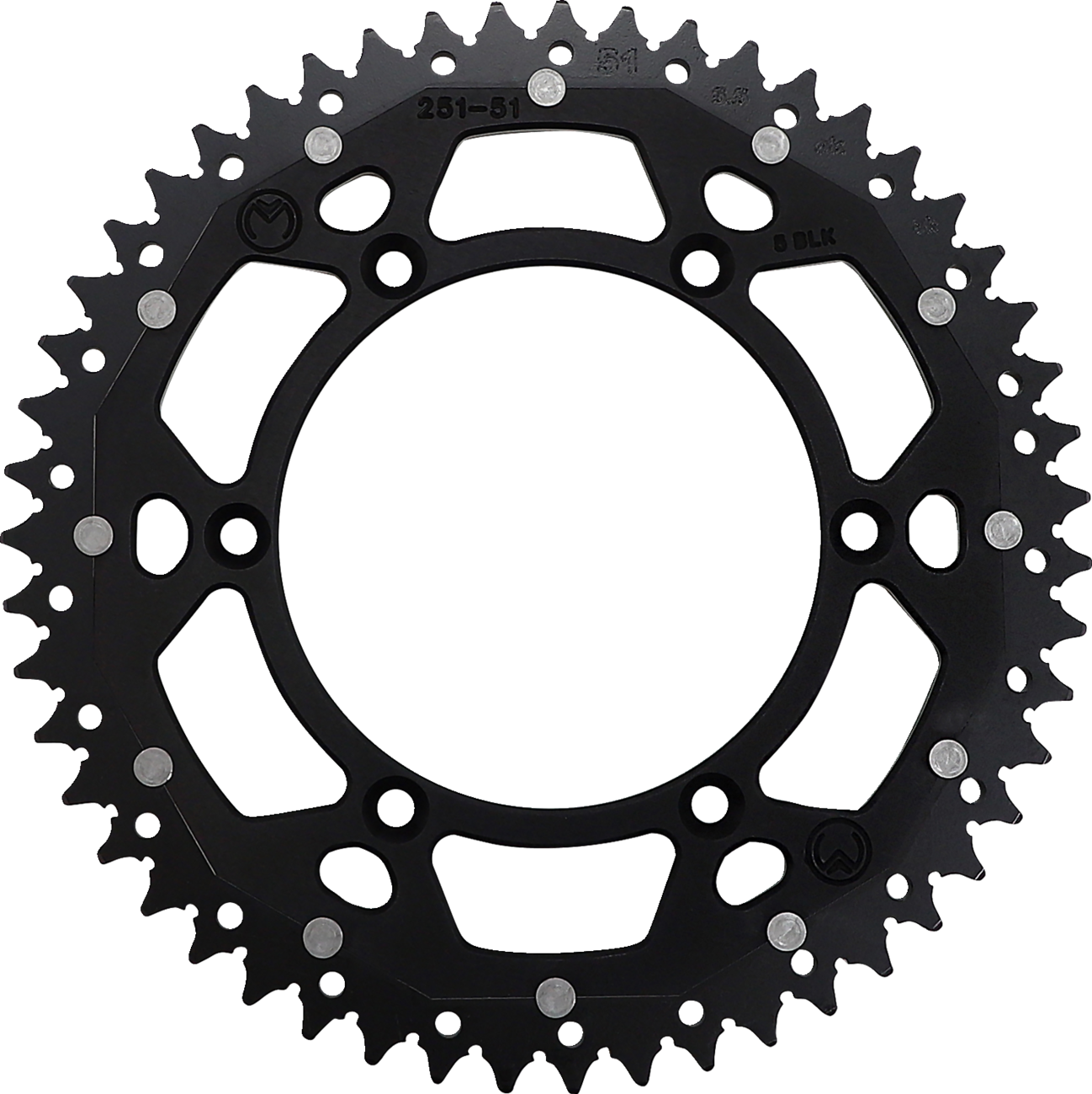 MOOSE RACING Dual Sprocket Black 51 Tooth