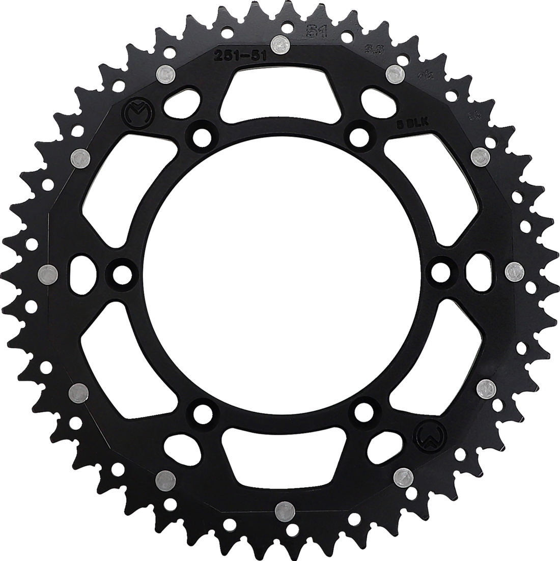 MOOSE RACING Dual Sprocket Black 51 Tooth