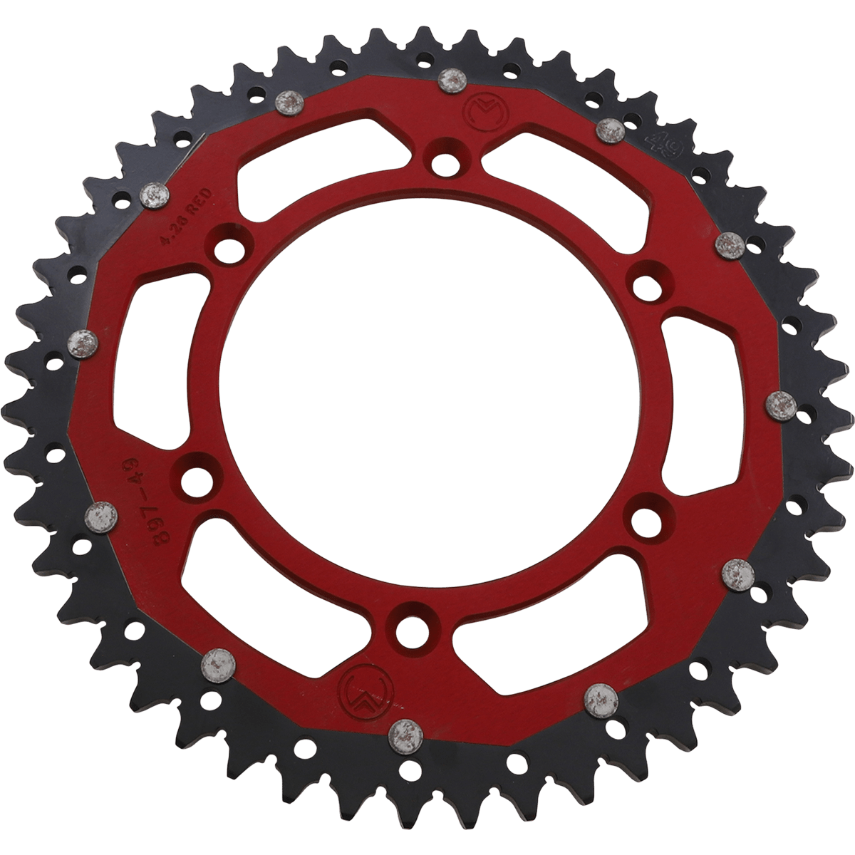 MOOSE RACING Dual Sprocket Red 49 Tooth