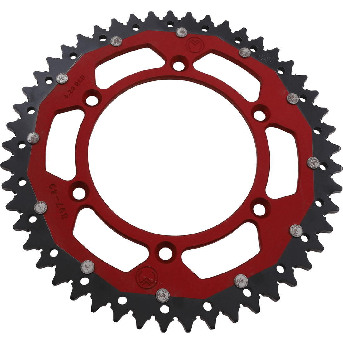 MOOSE RACING Dual Sprocket Red 49 Tooth