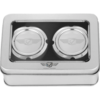 FIGURATI DESIGNS Axle Nut Cover Front Stainless Steel Figurati Designs Logo Silver FD01FACSS