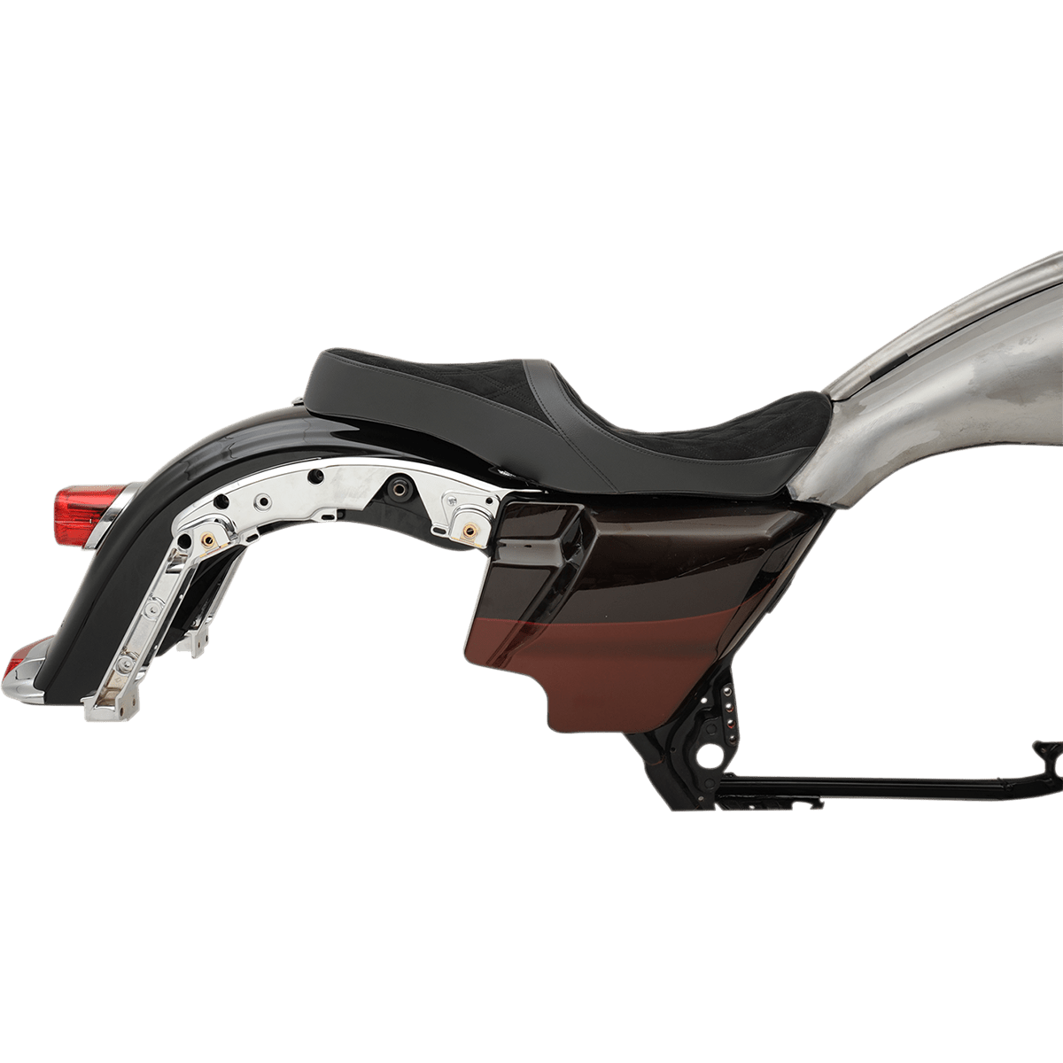 DRAG SPECIALTIES Low Touring Seat Diamond Yaffe Tanks FL '08-'23