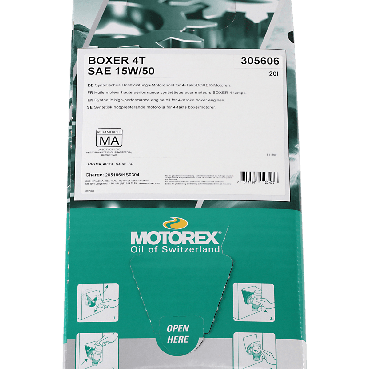 MOTOREX 4T Boxer Oil 15W-50 20L Dispenser Box 305606