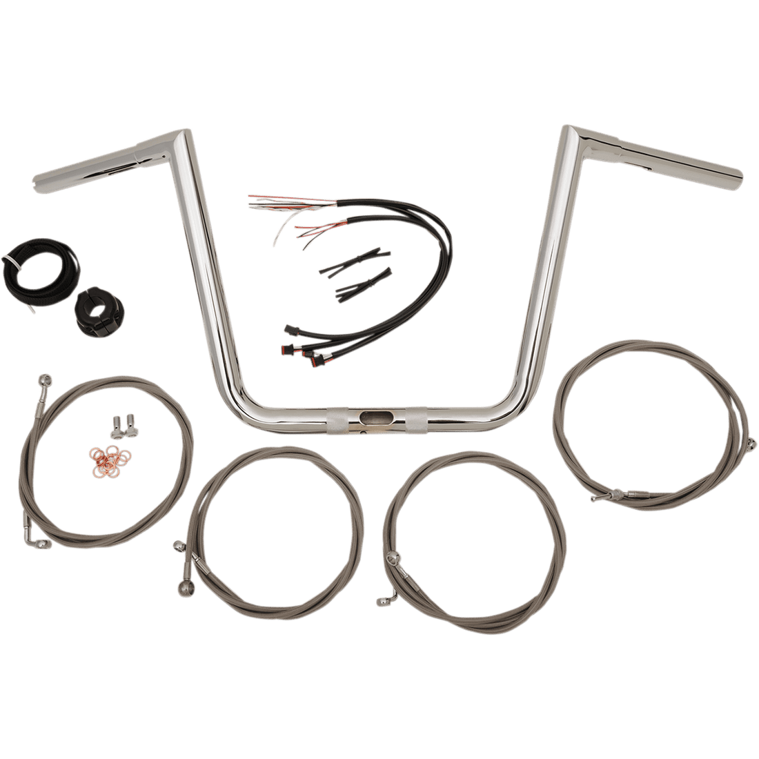 LA CHOPPERS Handlebar and Cable Kit 10" Chrome LA7312KT161