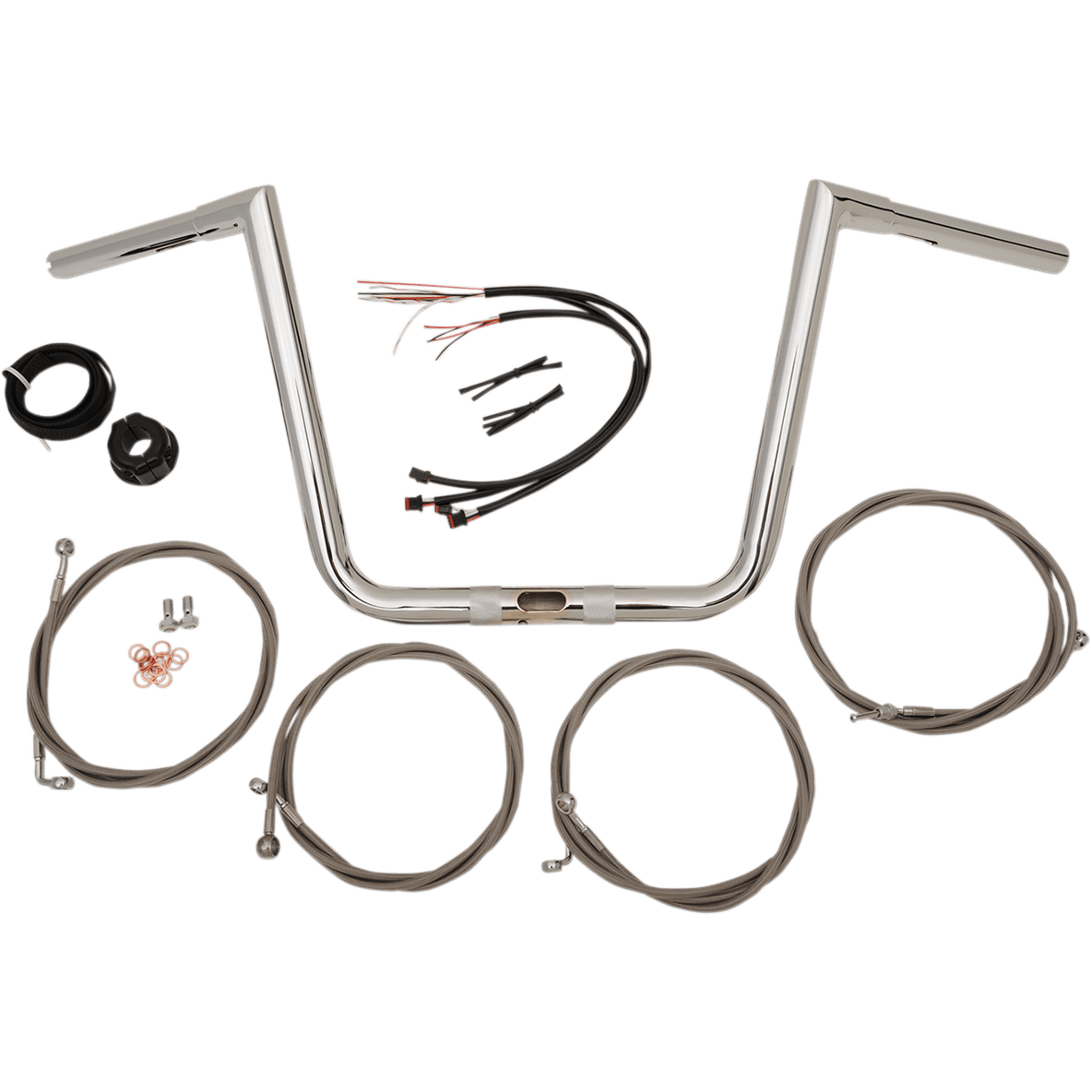 LA CHOPPERS Handlebar and Cable Kit 10" Chrome LA7312KT161