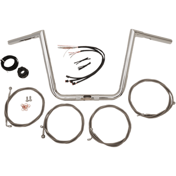 LA CHOPPERS Handlebar and Cable Kit 10" Chrome LA7312KT161