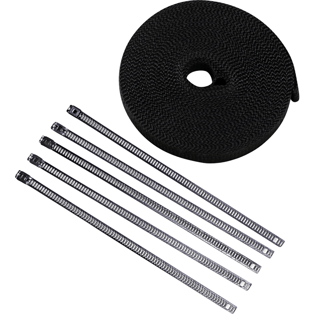 CYCLE PERFORMANCE PROD. Lava Rock Exhaust Wrap Kit Metallic Black 1" x 50' CPP/9244