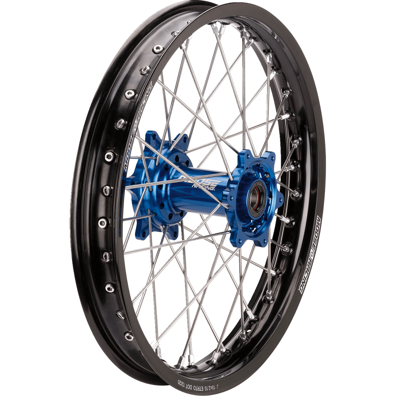 MOOSE RACING Wheel Assembly SX-1 Complete Rear Black Wheel/Blue Hub 18x2.15 Yamaha YR21518BKBU