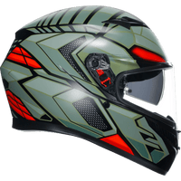 AGV K3 Helmet Decept Matte Black/Green/Red Large 2118381004010L