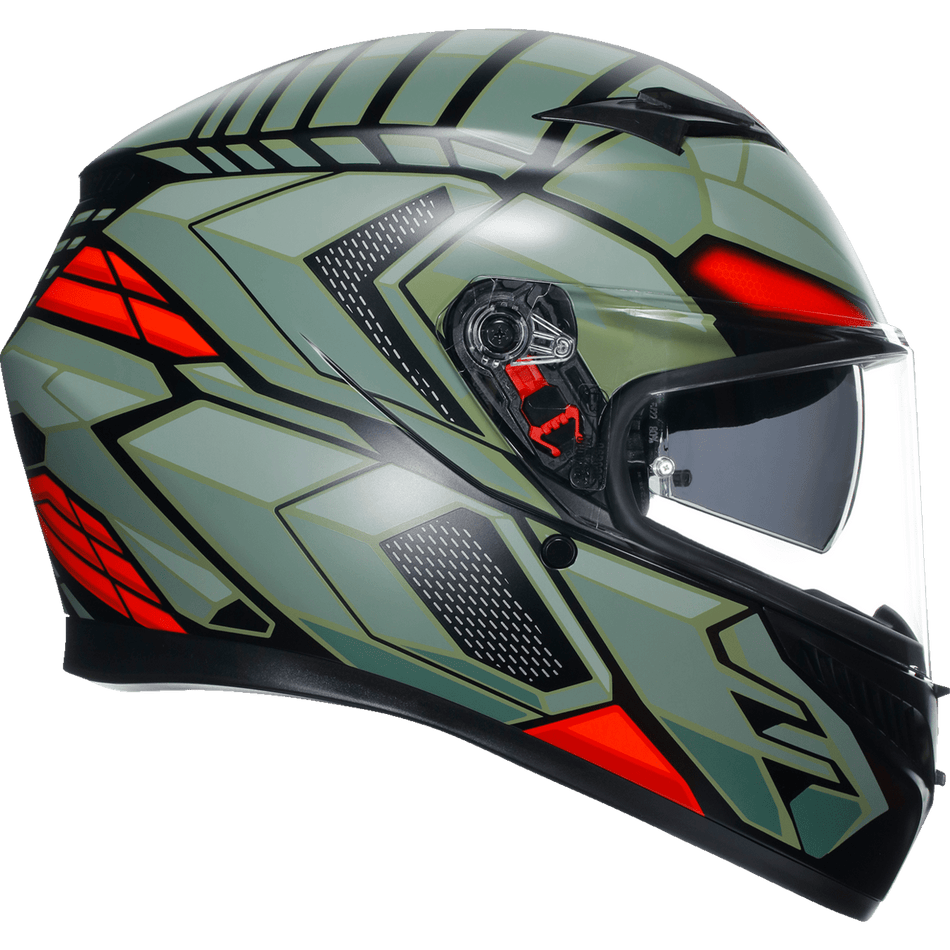 AGV K3 Helmet Decept Matte Black/Green/Red Large 2118381004010L