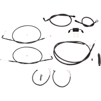 LA CHOPPERS Handlebar Cable/Brake Line Kit Complete Mini Handlebars Midnight