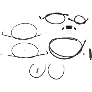 LA CHOPPERS Handlebar Cable/Brake Line Kit Complete Mini Handlebars Midnight