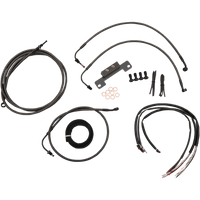 LA CHOPPERS Handlebar Cable/Brake Line Kit Complete 12" 14" Handlebars Midnight LA8012KT213M