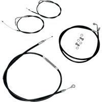 LA CHOPPERS Handlebar Cable/Brake Line Kit 18" 20" Ape Hanger Handlebars Black Vinyl LA8210KT19B