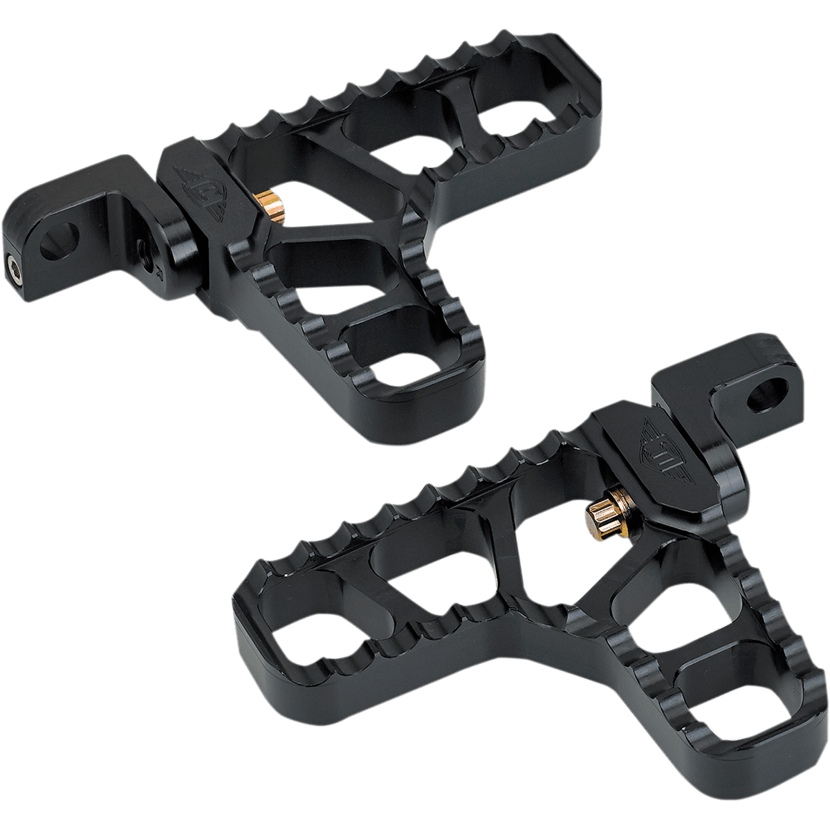 JOKER MACHINE Adjustable Serrated Footpegs Black XL 08623B