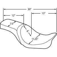 DRAG SPECIALTIES Predator 2-Up Seat Smooth FXD '96-'03