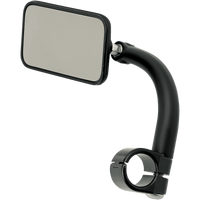 BILTWELL Rectangular Clamp-On Mirror 1" Black 6502201101