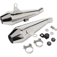 BRITISH CUSTOMS Shorty Predator Pro™ Mufflers Polished BC902116P