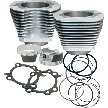 S&S CYCLE 106" Big Bore Cylinder Kit Twin Cam Silver