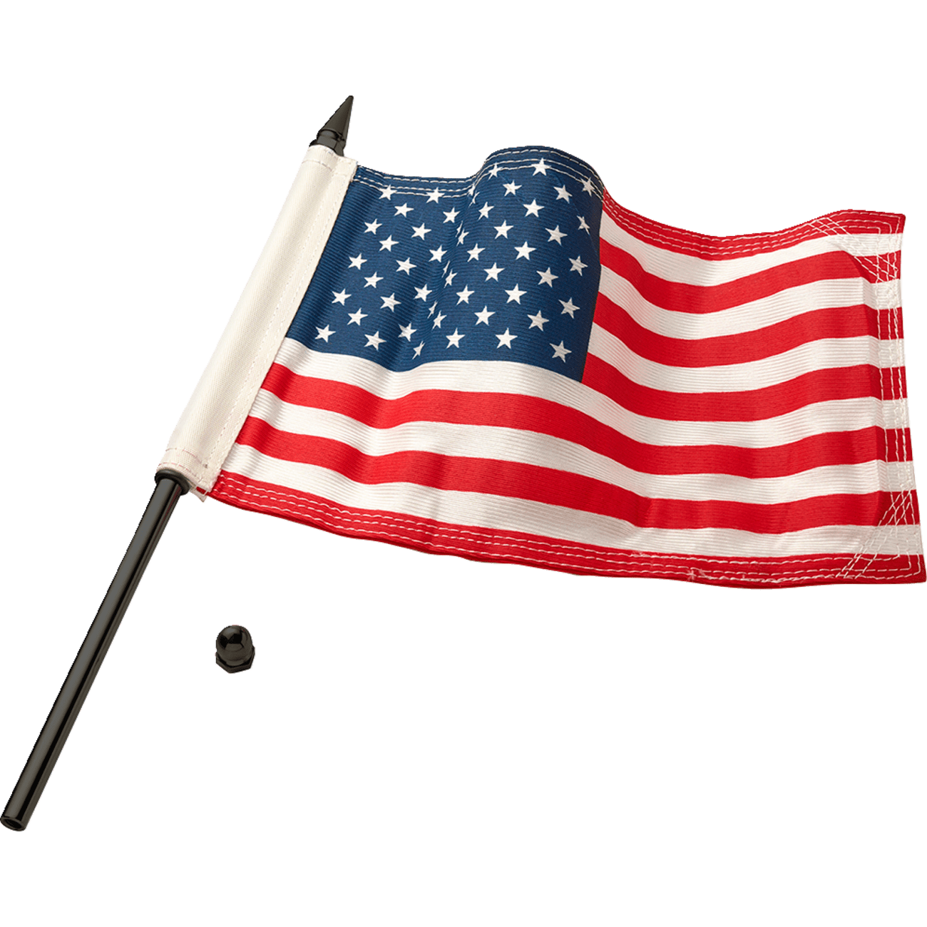 CIRO Flag Pole 12" With 6"x9" American Flag Satin Black