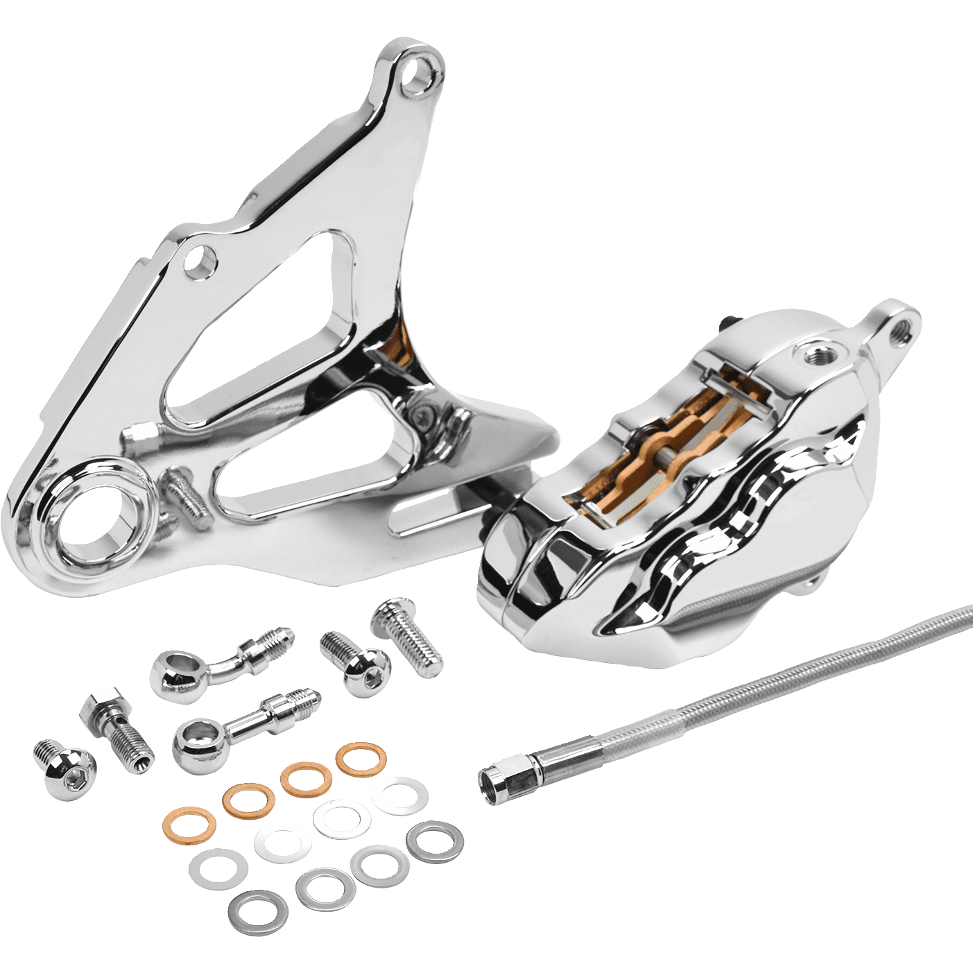 HAWG HALTERS Rear Caliper Chrome RKSTCC518