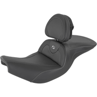 SADDLEMEN Heated Roadsofa™ Seat Carbon Fiber Includes Backrest Black Indian I1407185BRHCT