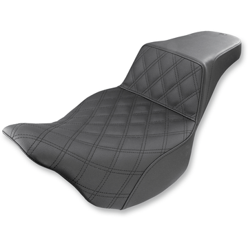 SADDLEMEN Step-Up Seat Front Lattice Stitch Black FL '08-'23 80807B172