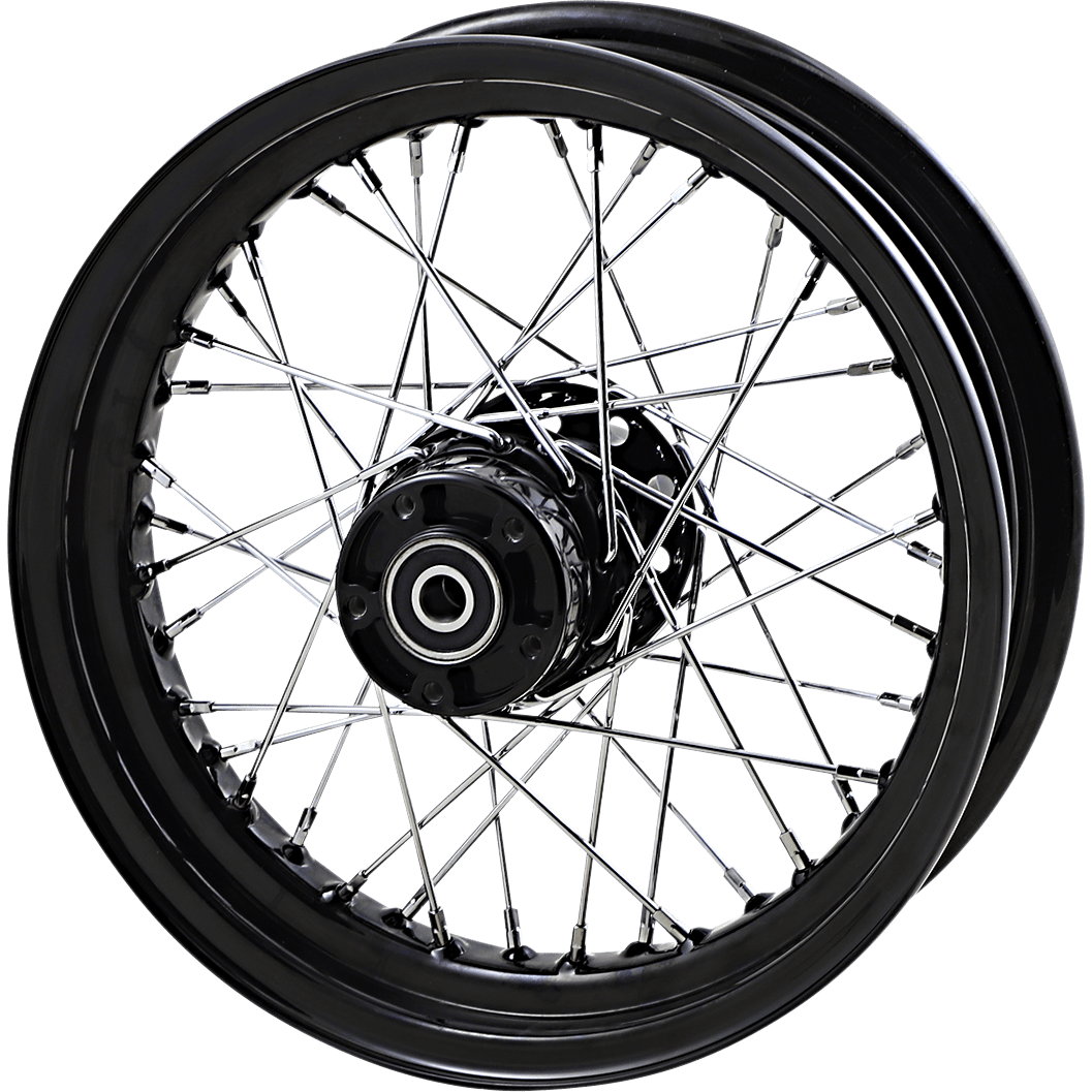 DRAG SPECIALTIES Wheel Laced 40 Spoke Front Black 16x3 '00-'06 FLST