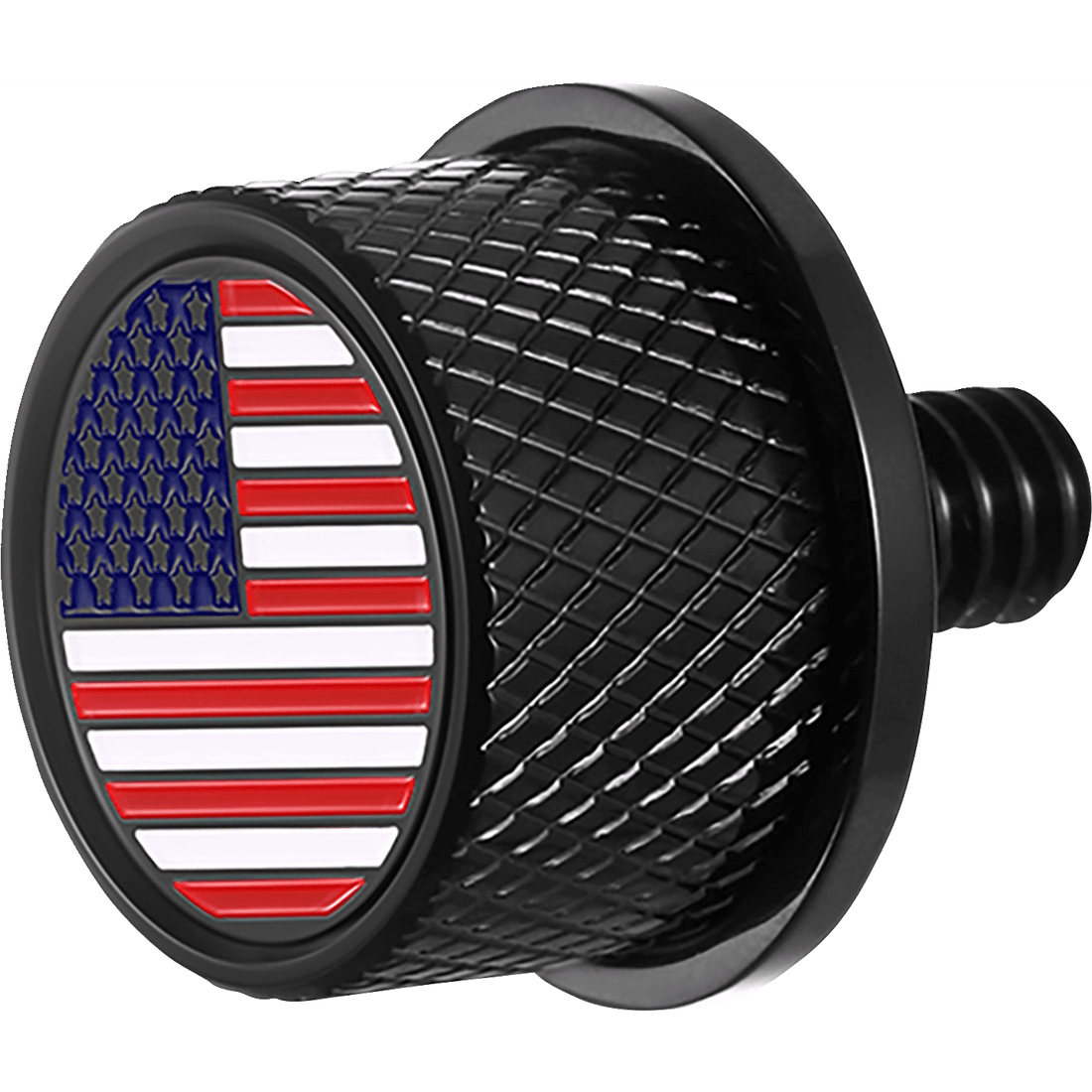 FIGURATI DESIGNS Seat Mounting Knob Black American Flag