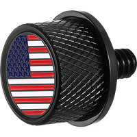 FIGURATI DESIGNS Seat Mounting Knob Black American Flag