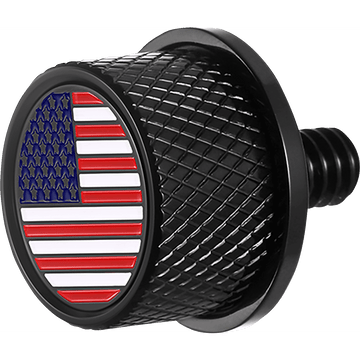 FIGURATI DESIGNS Seat Mounting Knob Black American Flag