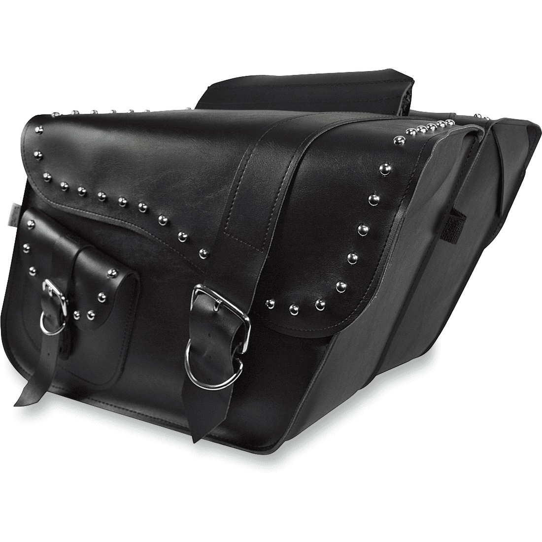 WILLIE & MAX LUGGAGE Ranger Studded Slant Saddlebags Large Black 5875001