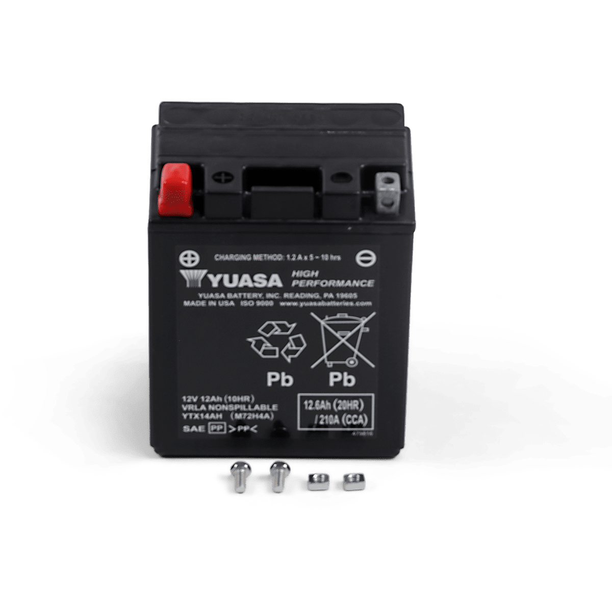 YUASA AGM Battery YTX14AH YUAM72H4A