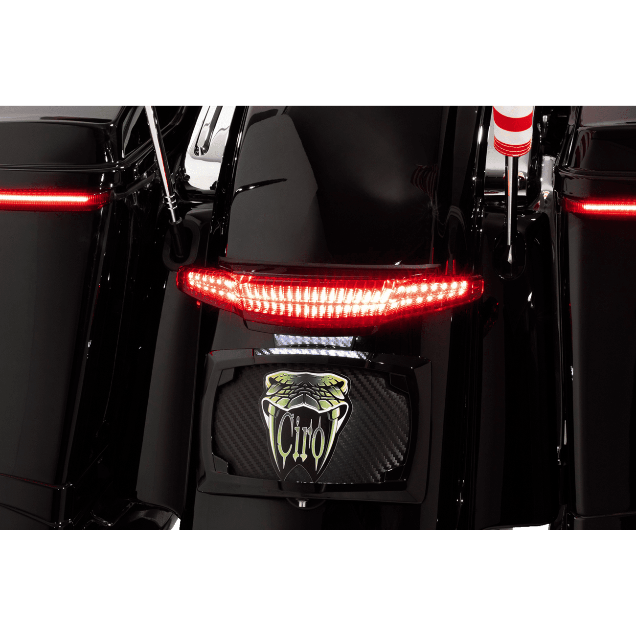 CIRO Taillight/Licesnse Plate Mount Black 40074