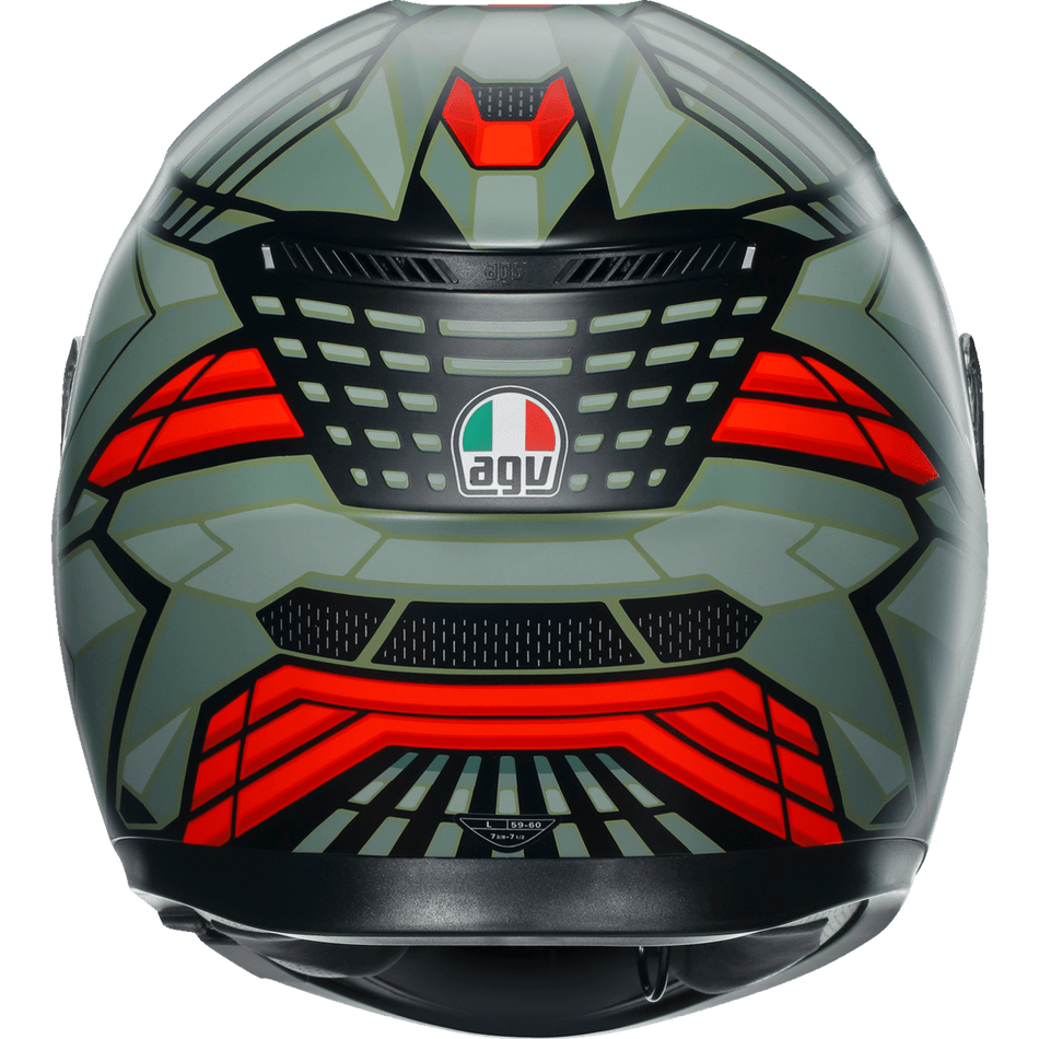 AGV K3 Helmet Decept Matte Black/Green/Red 2XL 21183810040102X