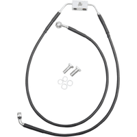 DRAG SPECIALTIES Brake Line Front Black +6" FXDB '12-'17